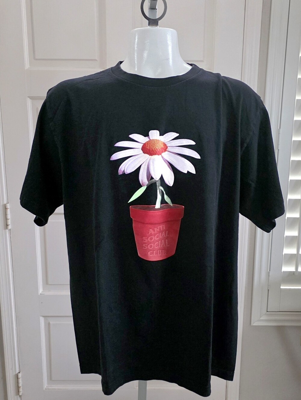 Anti Social Social Club Bellis Tee Black tee shirt size XL Men's Double sided